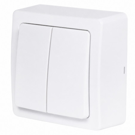 Double surface-mounted two-way switch series Blok