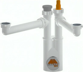 Space-saving inspectionable siphon for 2 SPAZIO 2 NT tanks