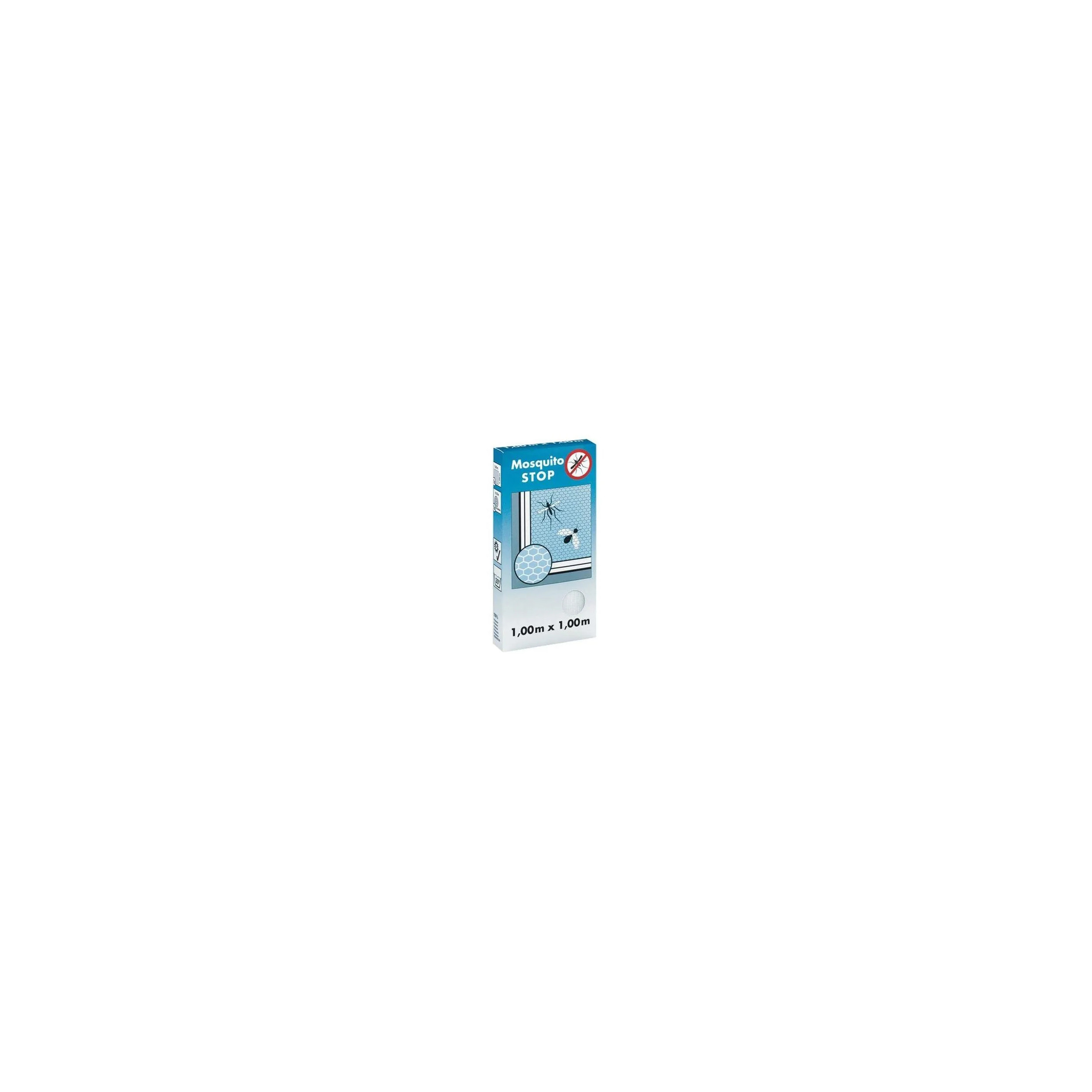 Moustiquaire pour fenêtre, \"STOP\', blanc, 1m x 1m
