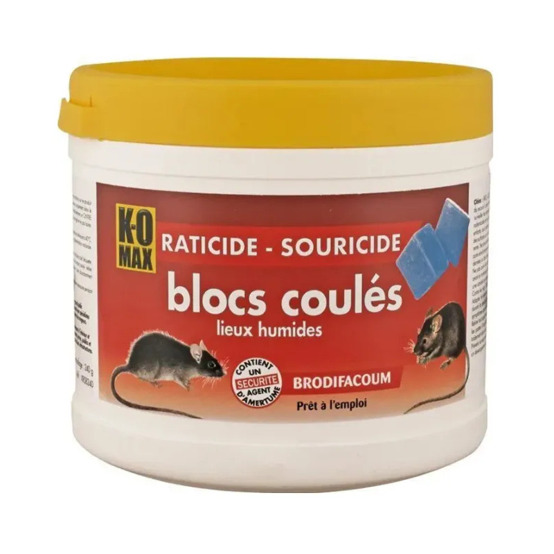 Raticide, zuurdodend gegoten blok 240g