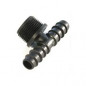 M20x27/16 pvc geribbeld T-stuk voor druppelsysteem