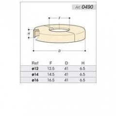 Chrome plated rosette for 12" diameter pipe