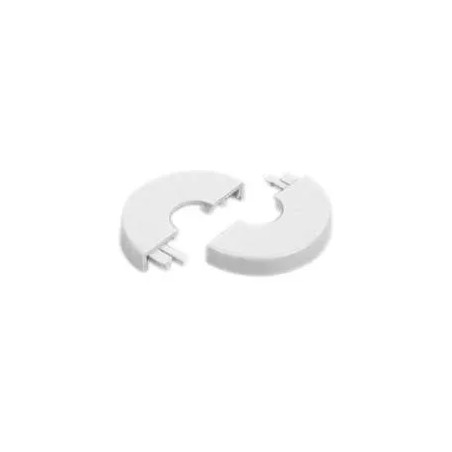 White rosette for pipe diameter 12