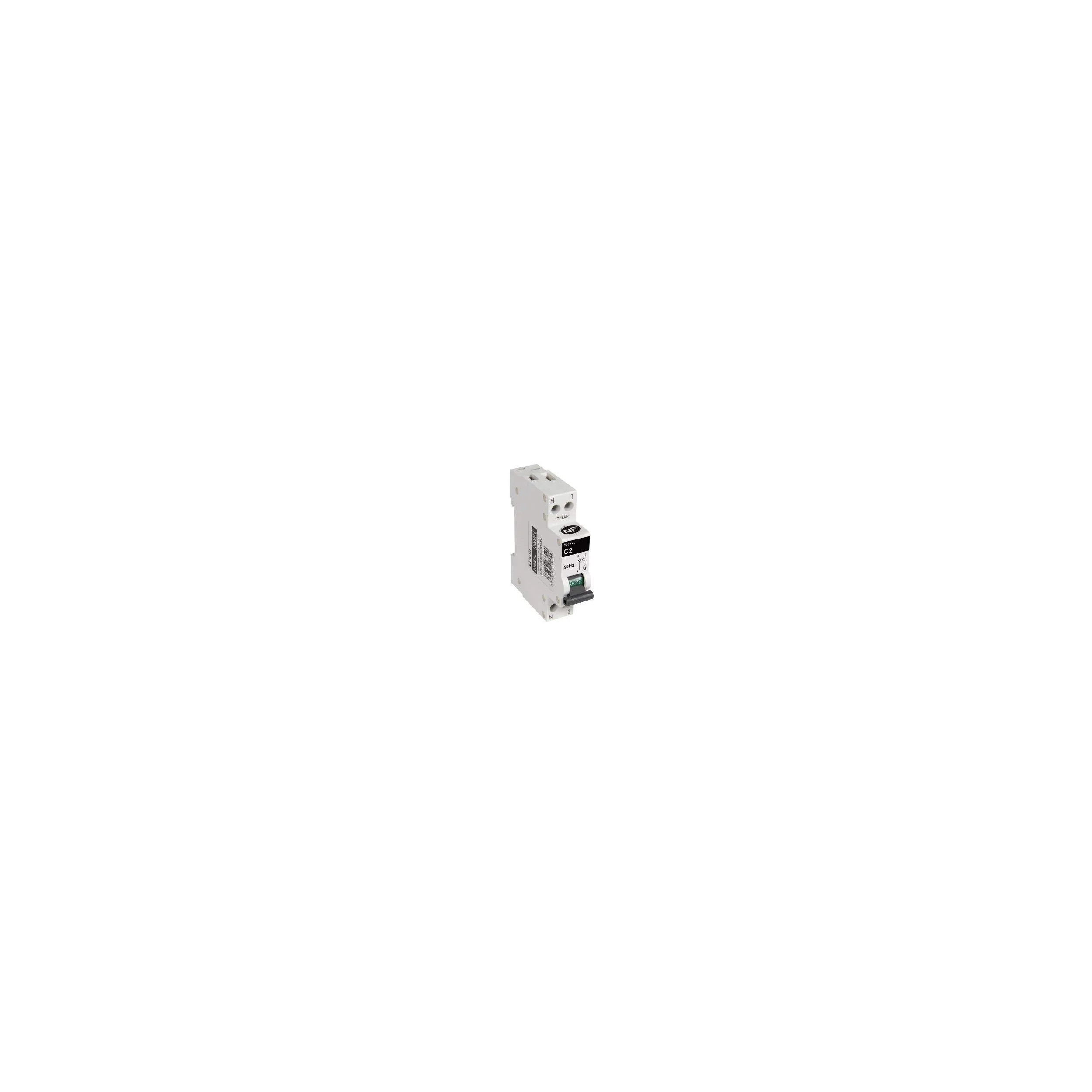 Disjoncteur 3kA Phase+ Neutre 2 Ampère 