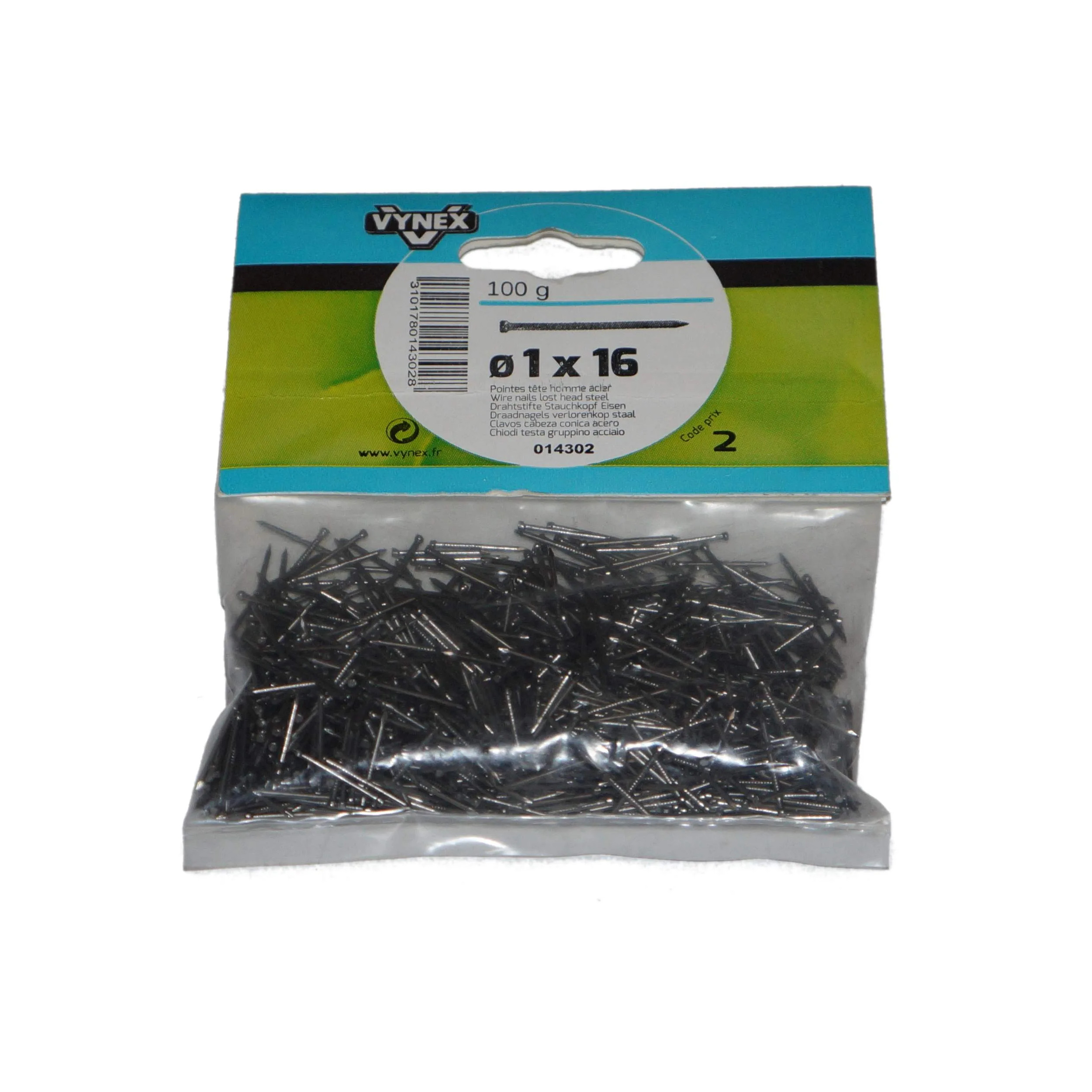 TP punto torcido de acero zincado 50 x 2,7, 130g