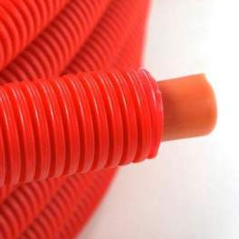 Pre-sheathed PER pipe 10x12 - 25m red - PBTUB - Référence fabricant : PERPR1225