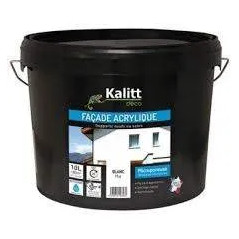 Peinture façade acrylique  blanche 10L - KALITT