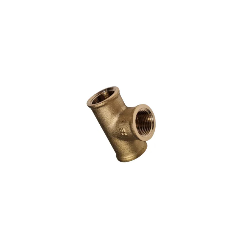05x10, 1/8" binnendraad messing T-stuk