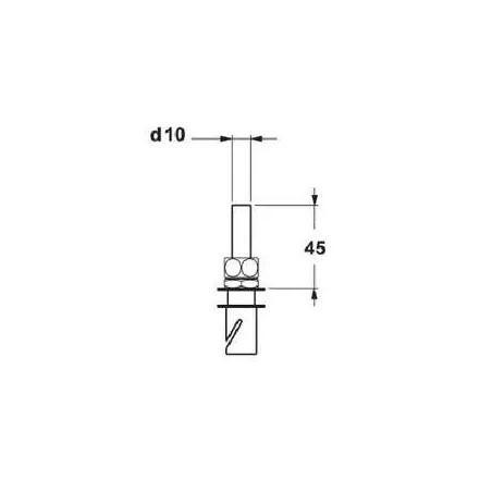Inlet socket for PORCHER wall mounted urinal