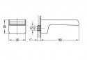 DAX OPEN FALL watervaluitloop voor wandmontage, afwerking chroom