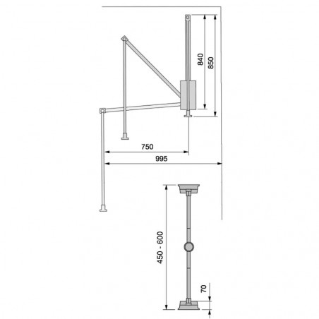 Penderie rabattable pour armoire 452 à 600 mm EMUCA 9283711 - Image 4/5