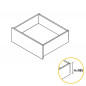 Ladeset met demping, hoogte 185 mm, lengte 500 mm, wit