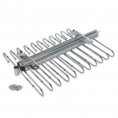 Porte pantalons extractibles pour armoire 470mm, 11 tringles, chromé