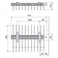 Uittrekbare broekenhanger voor kledingkast 470 mm, 11 stangen, chroom