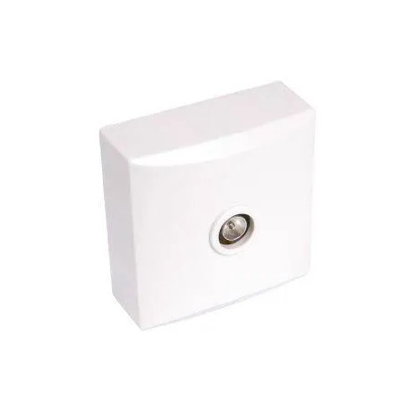 Enchufe de televisión de superficie Blok blanco