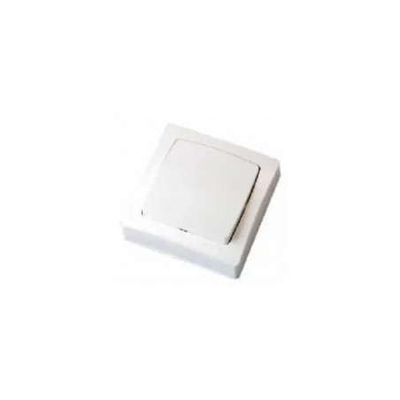 Un solo interruptor, blanco Blok