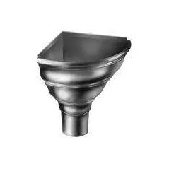 Cuvette demi ronde d\'angle en Zinc, diamètre 100mm