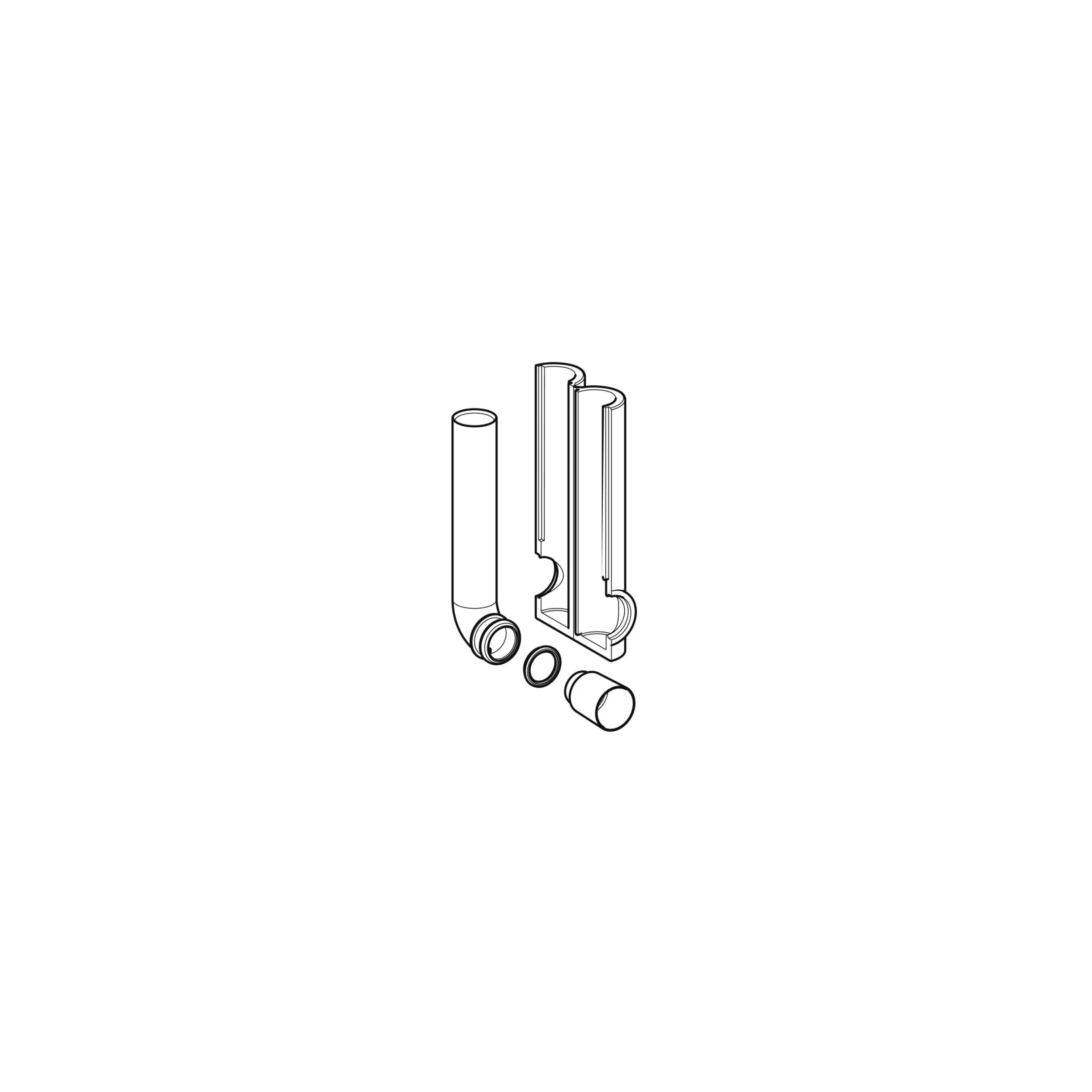 Kit De Raccordement WC Mural En PVC - Diamètre 90/45 Mm, Longueur 180 Mm - Compatible Geberit Duofix 405.116.00.1 - 8