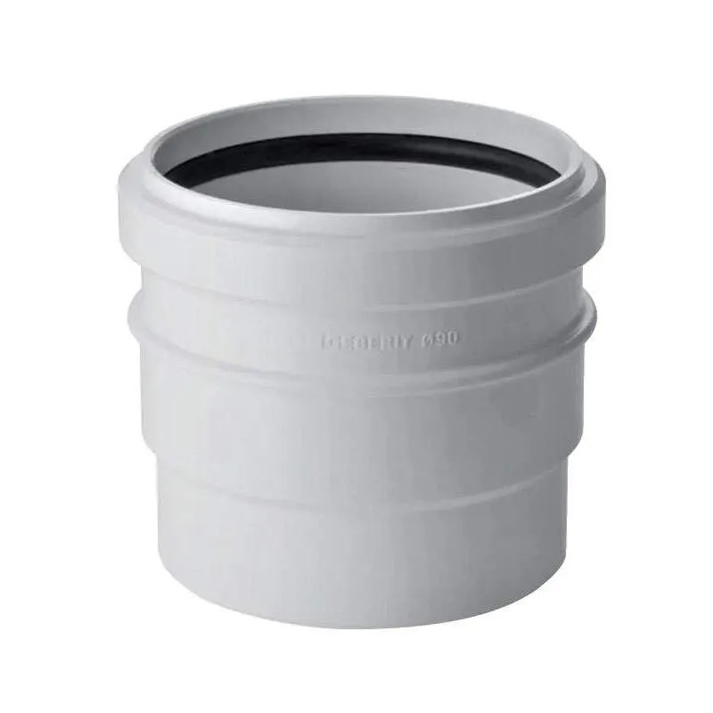 90 mm afvoermof, Geberit overgangsmof op PVC 100 mm