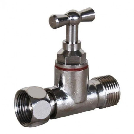 Robinet droit sphérique 12x17 chromé