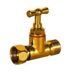 Robinet droit nickelé 12x17