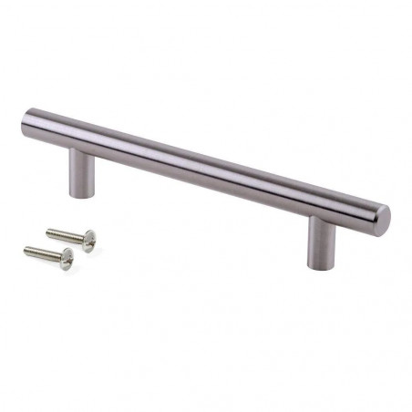 10 Mueble handlex, diámetro 12mm, distancia central 128mm, acero niquelado satinado