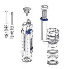 Geberit mechanism type 290 for replacement of ROYAN CLICO