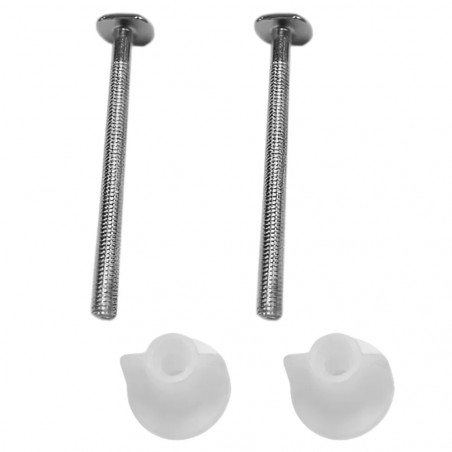 Fixations métalliques d\'abattant de WC.