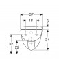 Pack Wand-WC kurz Renova mit Standard-WC-Sitz, weiß