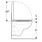 Pacchetto vaso WC sospeso corto Renova con copriwater standard, bianco