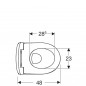 Pack Wand-WC kurz Renova mit Standard-WC-Sitz, weiß