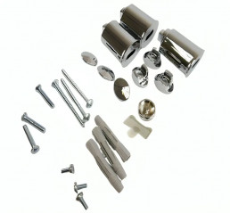 Kit fixation radiateur Doris cintré chromé
