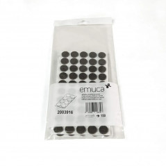 4 Roulettes avec boulon M8, diamètre 50mm, acier et plastique gris