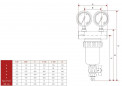 Zelfreinigend messing zeeffilter 40x49, 300µm