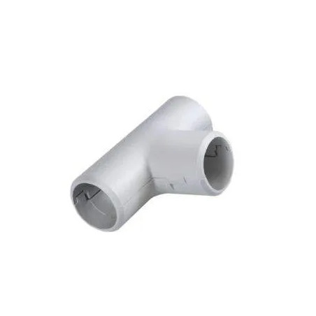 Graue T-Stücke für 20 mm IRO-Rohr, 2 Stück
