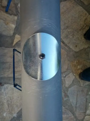 Kolomafsluiter, diameter 125 mm, hermetische dop van gegalvaniseerd staal