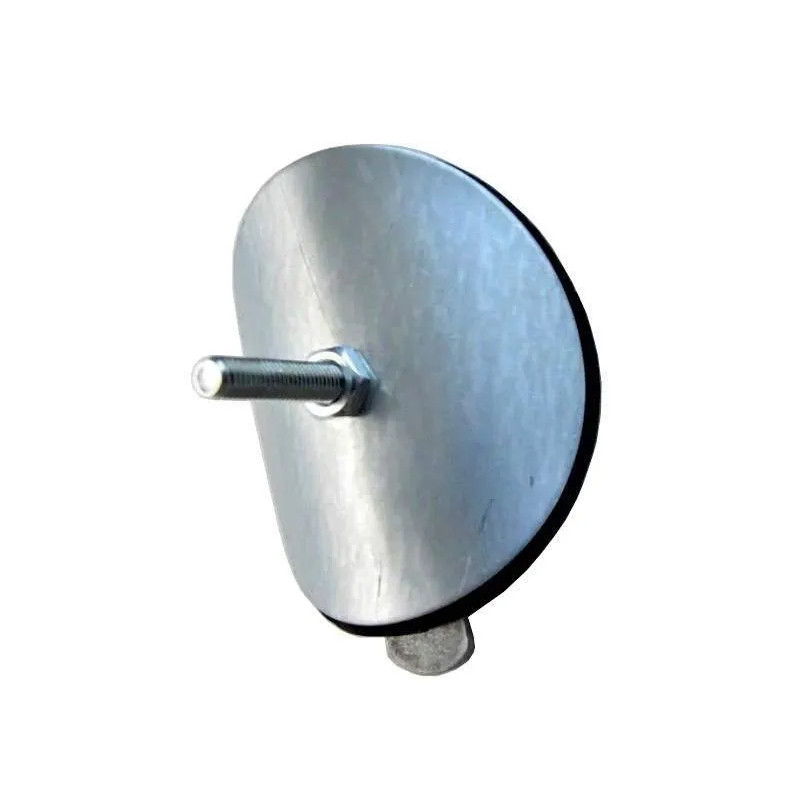 Column plug, diameter 125 mm, galvanized steel hermetic cap Column plug, diameter 125 mm, galvanized steel hermetic cap