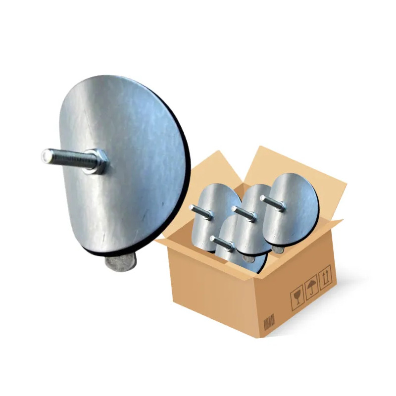 Set of column stoppers, diameter 40 mm, stainless steel hermetic plug, 10 pieces Set of column stoppers, diameter 40 mm, stainless steel hermetic plug, 10 pieces