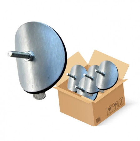 Set of column stoppers, diameter 40 mm, stainless steel hermetic plug, 10 pieces