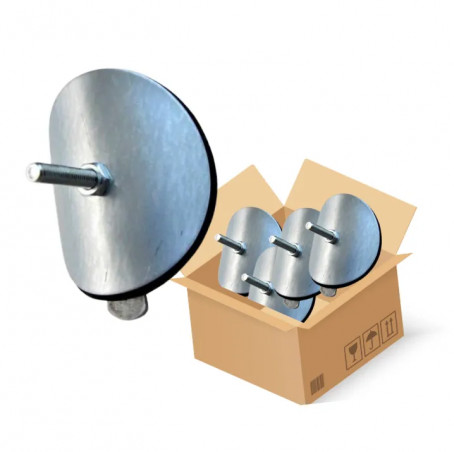 Säulenverschluss, Durchmesser 100 mm, hermetischer Deckel aus verzinktem Stahl, 10 Stück