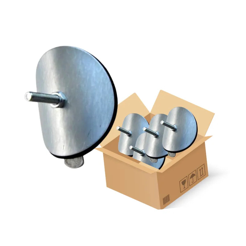 Zuilplug, diameter 125 mm, hermetische plug gegalvaniseerd staal, 10 stuks