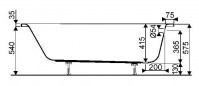 BASTIA 3 ligbad, 170x70