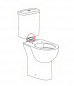 Schuimrubberen pakking tussen toiletreservoir en toiletpot, 110x70x16