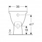 PUBLICA SH raised freestanding toilet bowl PMR for high cistern