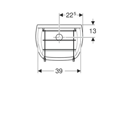 Troppopieno da 450 mm con griglia e fissaggio