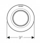 Geberit afstandsbediening type 01 pneumatisch, zichtbare drukknop met twee knoppen
