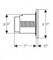 Geberit afstandsbediening type 01 pneumatisch, zichtbare drukknop met twee knoppen