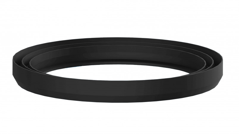 Guarnizione nera 00295B per piletta di lavello, 110x82x11 mm