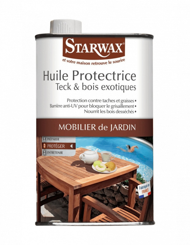 Beschermende olie voor teak- en buitenhout, 500 ml
