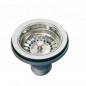 Mandafvoer zonder overloop, diameter 114,3 mm gesatineerd nikkel